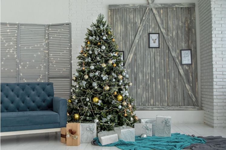 Decorate Your Slim Artificial Christmas Tree with Style